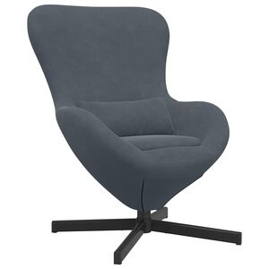 vidaXL Jajolika fotelja Tamno siva 63 x 73 x 90 cm Bar&scaron;un