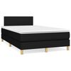 vidaXL Krevet s oprugama i madracem crni 120 x 200cm od tkanine