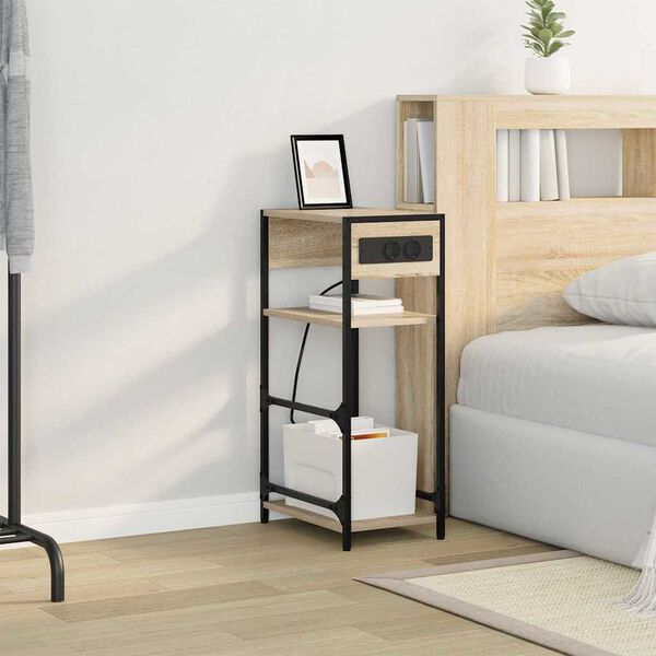 vidaXL Noćni ormar Sonoma hrast 40 x 27 x 76 cm Konstruirano drvo