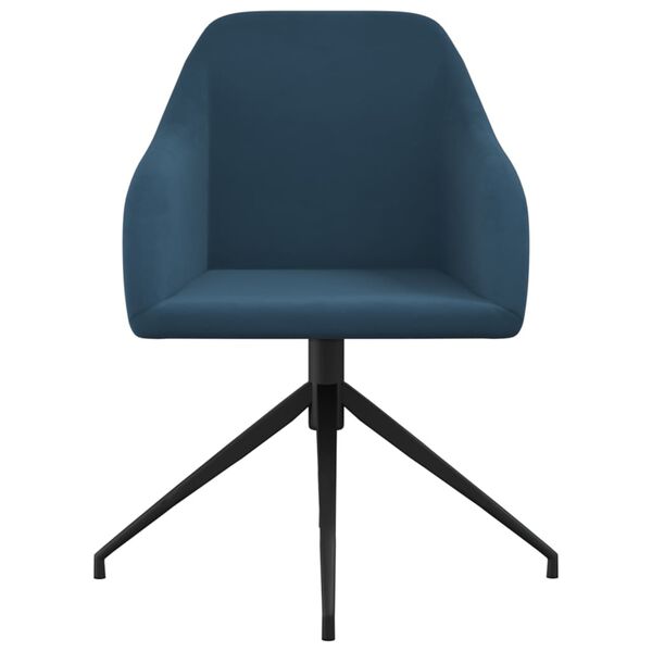 vidaXL Blagovaonske stolice 6 kom plave bar&scaron;unaste