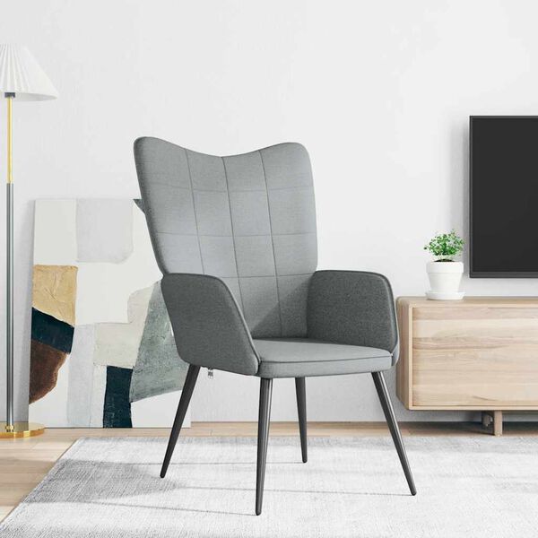 vidaXL Stolica za opu&scaron;tanje svjetlosiva od tkanine