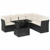 vidaXL 7-dijelni set vrtnih sofa od poliratana s jastucima crni