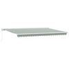 vidaXL Povlačivi tende Zelena i bijela 500 &times; 300 cm Platno i Aluminij