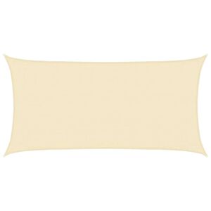 vidaXL Jedro za za&scaron;titu od sunca 160 g/m&sup2; krem 3 x 6 m HDPE