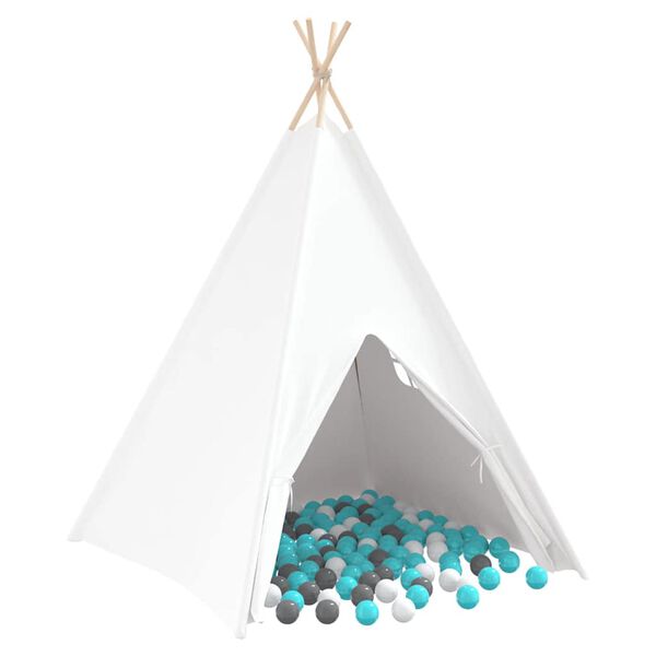 vidaXL Teepee šator Bijelo 120 x 120 x 150 cm Tkanina i plastika
