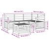 vidaXL Set vanjskih sofa 5 pcs Prirodna Čvrsto drvo akacije
