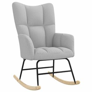 vidaXL Stolica za ljuljanje oblak siva tkanina