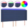 vidaXL LED uzglavlje plavo 183 x 16 x 118/128 cm od tkanine