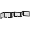 vidaXL Preklopna vrata za pse s postoljem 6 pcs Crni hrast 482 cm