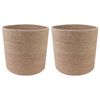 vidaXL Set saksija za biljke 2 pcs Prirodna &Oslash; 21 x 21 cm 100% Jut