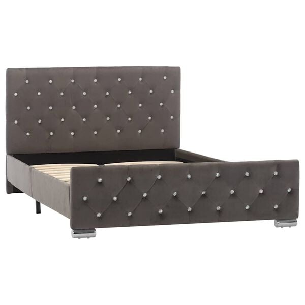 vidaXL Okvir za krevet od tkanine sivi 120 x 200 cm