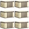 vidaXL Kutija za pohranu s prozirnim bočnim oknom 6 kom. 33,6 L Krem