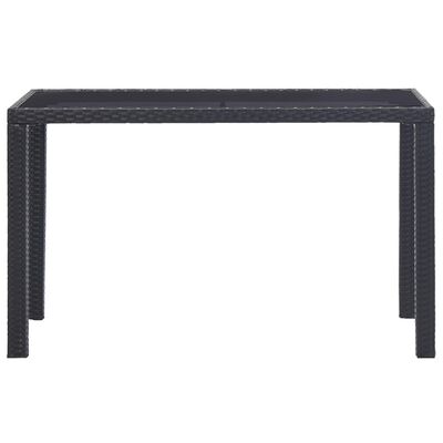 vidaXL Vrtni stol crni 123 x 60 x 74 cm od poliratana