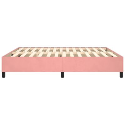 vidaXL Okvir za krevet ružičasti 160x200 cm baršunasti
