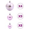 vidaXL Božićne kuglice 98 kom ružičaste &Oslash;3/4/6 cm