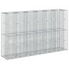 vidaXL Gabionski uzdignuti krevet 3 kom. 250 x 50 x 150 cm Srebrna