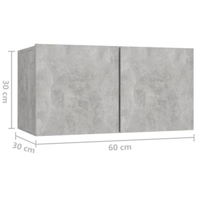 vidaXL 8-dijelni set TV ormarića siva boja betona od iverice