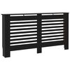 vidaXL Pokrov za radijator crni 152 x 19 x 81,5 cm MDF