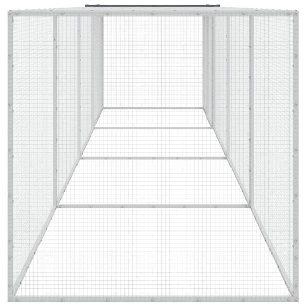 vidaXL Kavez za koko&scaron;i s krovom antracit 403x98x90 cm pocinčani čelik