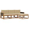 vidaXL Set vanjskih sofa 4 kom. Prirodna i bež