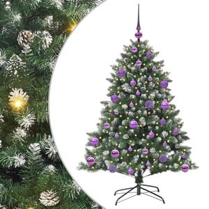 vidaXL Umjetno božićno drvce Zelena 120 cm PVC, Plastika i Čelik