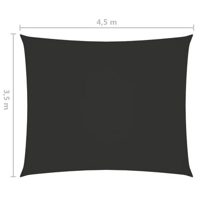 vidaXL Jedro protiv sunca od tkanine pravokutno 3,5 x 4,5 m antracit