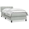 vidaXL Box Spring krevet s madracem svijetlo sivi 90x220 cm bar&scaron;un