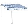 vidaXL Electric Awning 2,5 x 2 m Narančaste, crne i žute pruge