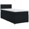 vidaXL Boxspring krevet s madracem Crna 80 x 200 cm Tkanina