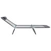 vidaXL Sklopiva ležaljka za sunčanje Siva 182 x 55 x 85.5 cm Tekstilen