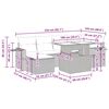 vidaXL 7-dijelni set vrtnih sofa svjetlosivi od poliratana