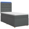 vidaXL Boxspring krevet s madracem Tamnosiva 90 x 200 cm Tkanina