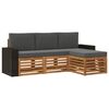 vidaXL Set vanjskih sofa 4 kom. Prirodna i antracit