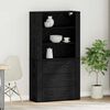 vidaXL Highboard Crni hrast 80 x 33 x 150 cm Konstruirano drvo