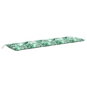 vidaXL Jastuk za vrtnu klupu s uzorkom li&scaron;ća 200x50x7 cm Oxford tkanina