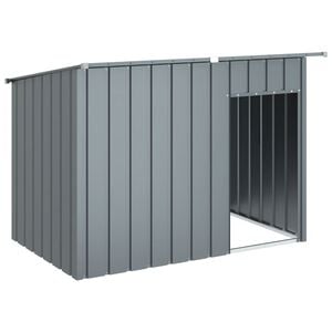 vidaXL Kućica za pse s krovom antracit 153x91x110 cm pocinčani čelik