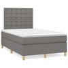 vidaXL Krevet box spring s madracem tamnosivi 120 x 190 cm tkanina