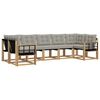 vidaXL Set vanjskih sofa 7 kom. Bijela i svjetlosiva