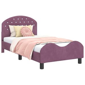vidaXL Krevet za djecu s uzglavljem Ljubičasta 80 x 160 cm Bar&scaron;un