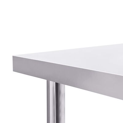 vidaXL Kuhinjski radni stol 80 x 60 x 85 cm od nehrđajućeg čelika
