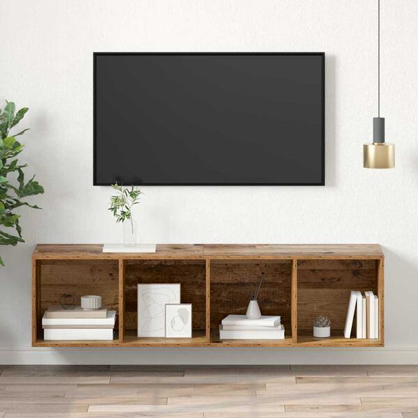 vidaXL Set TV komoda Staro drvo 37 x 37 x 142,5 cm Konstruirano drvo