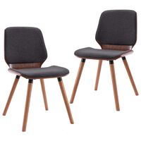 vidaXL Blagovaonske stolice od tkanine 2 kom sive