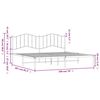 vidaXL Metalni okvir za krevet s uzglavljem bijeli 193x203 cm