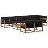 vidaXL Set vanjskih sofa 9 kom. Prirodna i crna