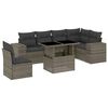 vidaXL 7-dijelni set vrtnih sofa sivi od poliratana