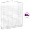 vidaXL Lučne gabionske ko&scaron;are 6 kom 200x50x220/240cm pocinčano željezo