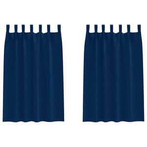 vidaXL Zavjese za blackout s prstenovima 2 pcs Tamno plava