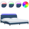 vidaXL Okvir kreveta s LED-om bez madraca plavi 200x200 cm od tkanine