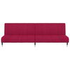 vidaXL Dvosjed na razvlačenje crvena boja vina baršunasti