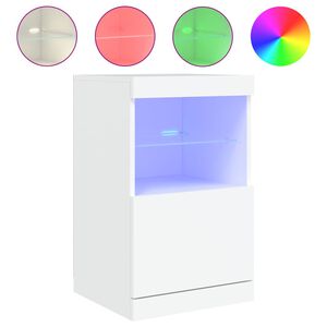 vidaXL Komoda s LED svjetlima bijela 41x37x67 cm